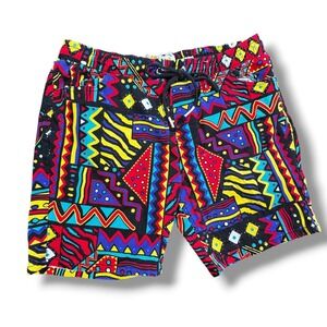 Oh Snap Drill Clothing Shorts XL Geometric Funky 90s Style Streetwear Festival